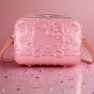 FUL × Hello Kitty Logo Embossed Hard Side Beauty Case